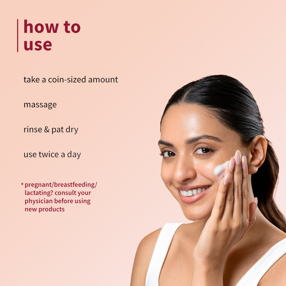 Plum Saffron & Papaya Glow Bright Face Wash | Enhances Glow | Brightens Skin | Gentle & Non-Drying, 100g x 2