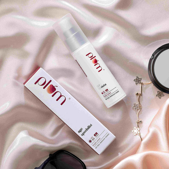 Plum Plum Bright Years All-Day Defence SPF 45 Sunscreen for Mature Skin | With Plant Stem Cell Extracts | Skin Aging, 45ml Buy at Indicrest