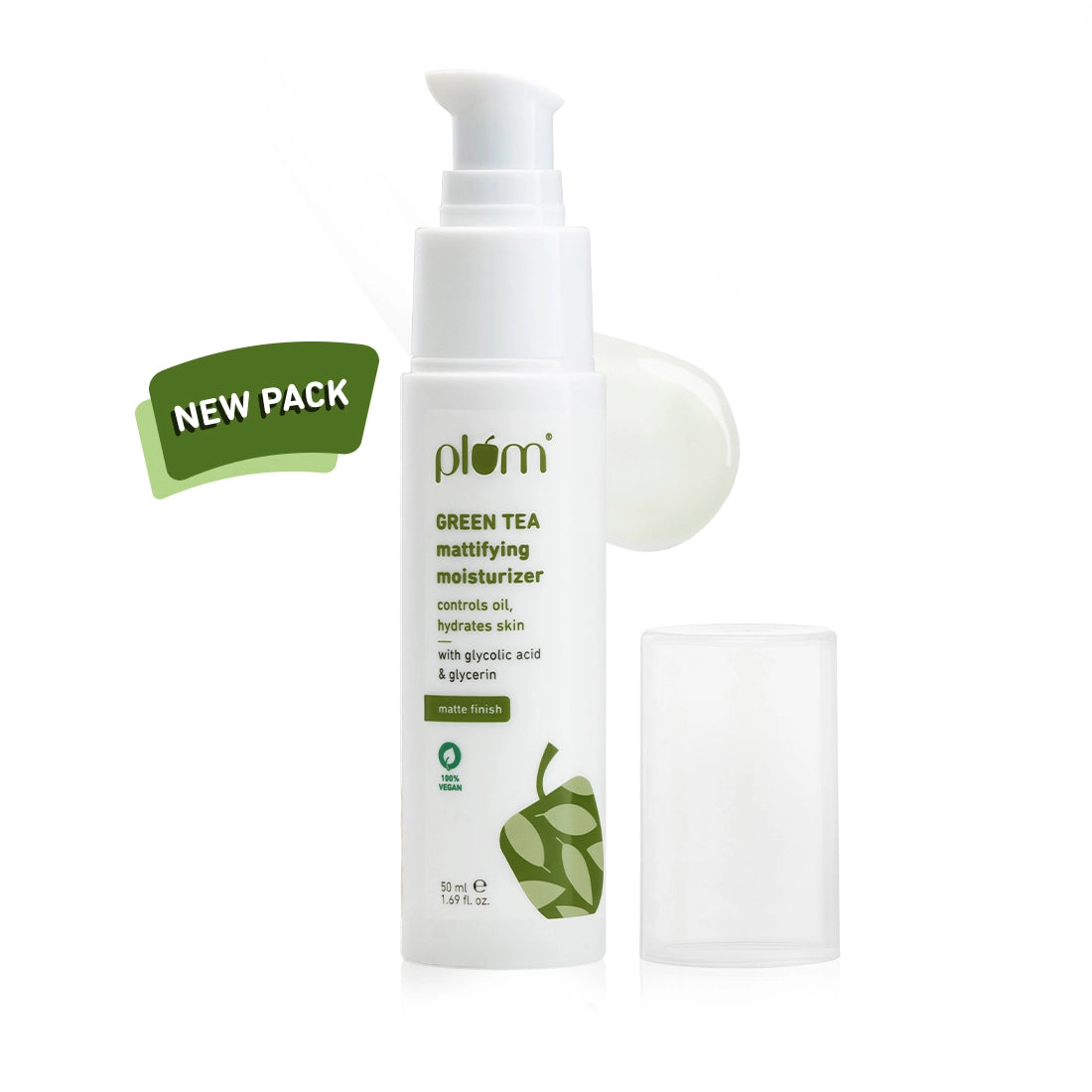 Plum Green Tea Mattifying Moisturizer for Oily Skin | Fights Acne & Controls Oil | Lightweight & Non-Greasy, 50ml