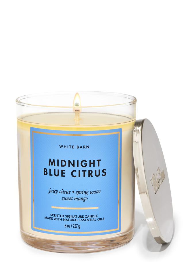 Bath & Body Works Midnight Blue Citrus Signature Single Wick Candle, 227 g / 8 oz