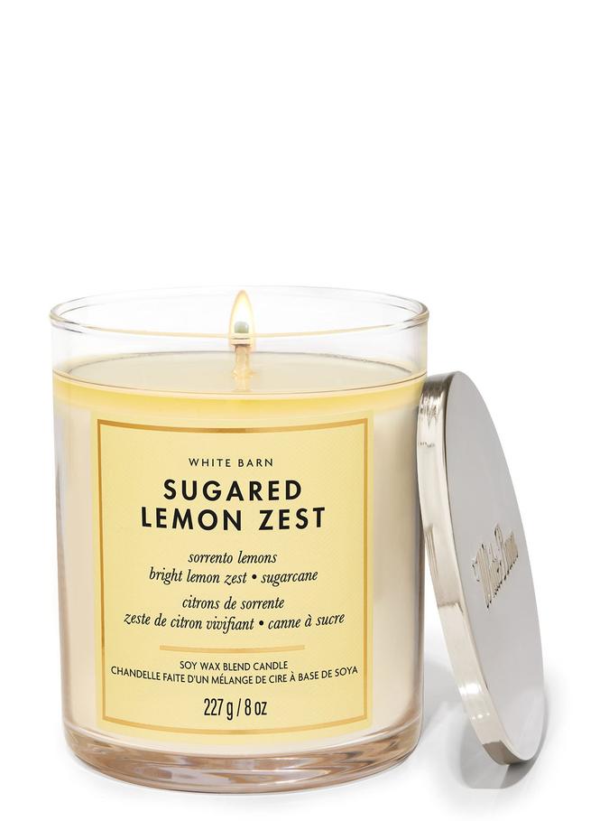 Bath & Body Works Sugared Lemon Zest Single Wick Candle, 227 g / 8 oz