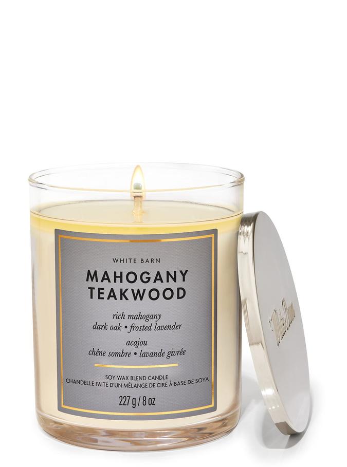 Bath & Body Works Mahogany Teakwood Single Wick Candle, 227 g / 8 oz