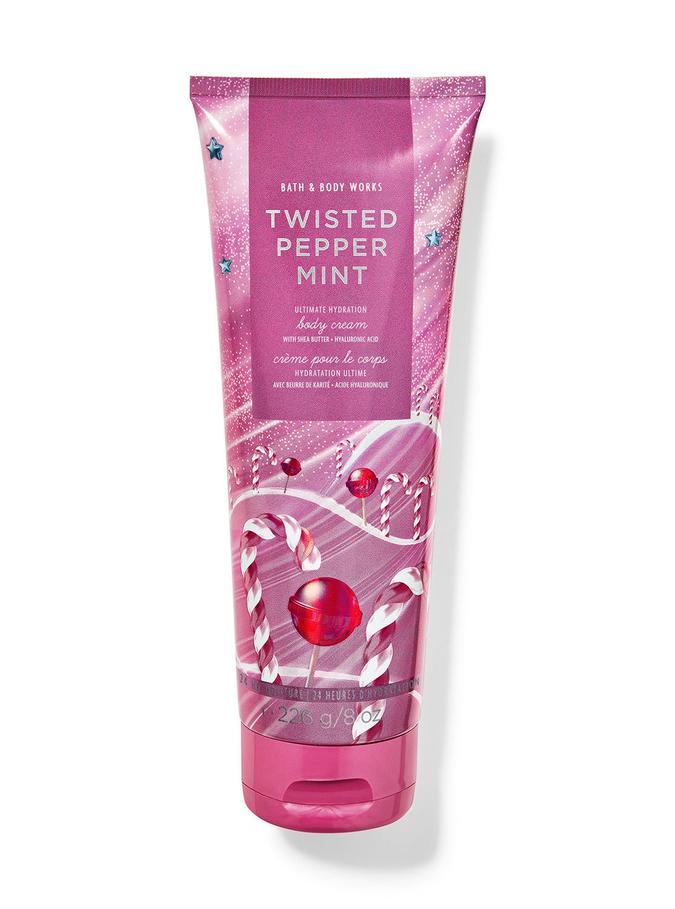 Bath & Body Works Twisted Peppermint Ultimate Hydration Body Cream, 226 g / 8 oz