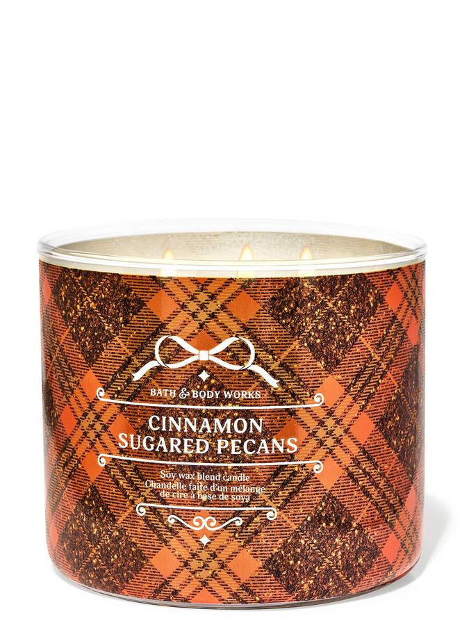Bath & Body Works Cinnamon Sugared Pecans 3-Wick Candle, 411 g/14.5 oz