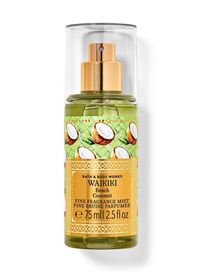 Bath & Body Works Waikiki Beach Coconut Travel Size Fine Fragrance Mist, 75 ml / 2.5 fl oz Buy at Indicrest
