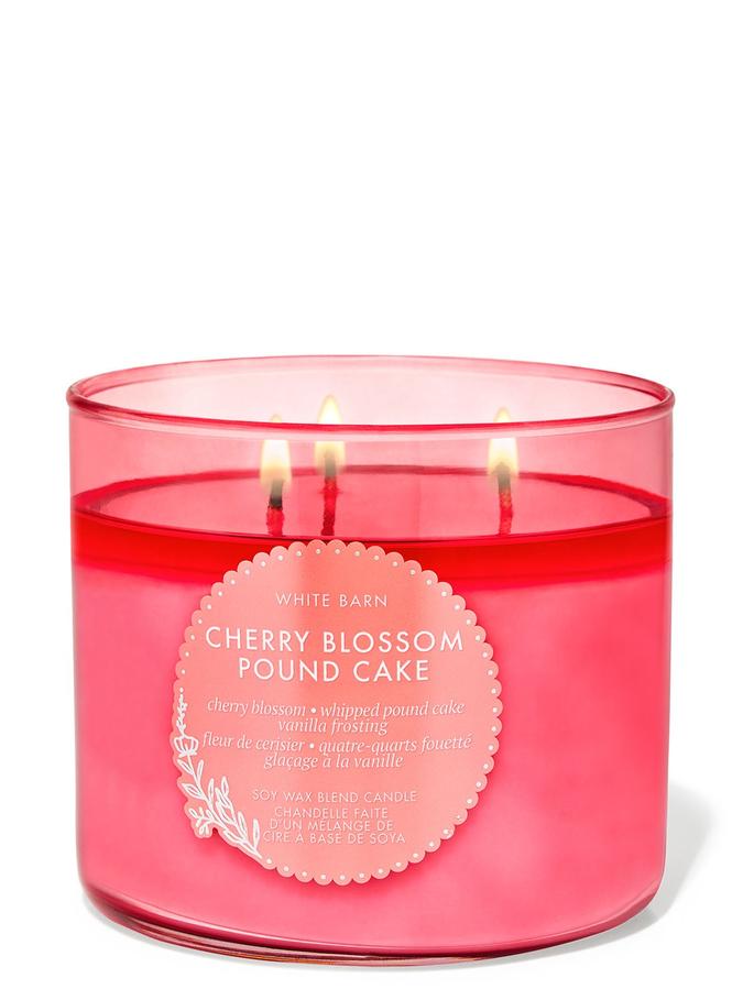 Bath & Body Works Cherry Blossom Pound Cake 3-Wick Candle, 411 g / 14.5 oz Buy at Indicrest
