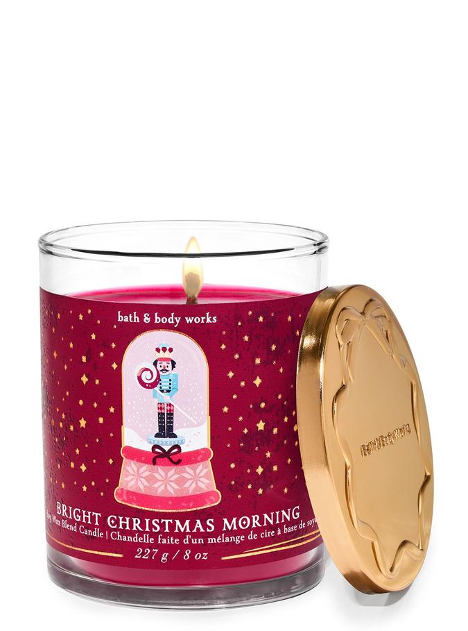 Bath & Body Works Bright Christmas Morning Single Wick Candle, 227 g / 8 oz