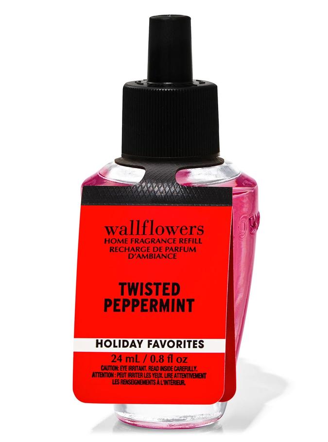 Bath & Body Works Twisted Peppermint Wallflowers Fragrance Refill, 24 ml / 0.8 fl oz