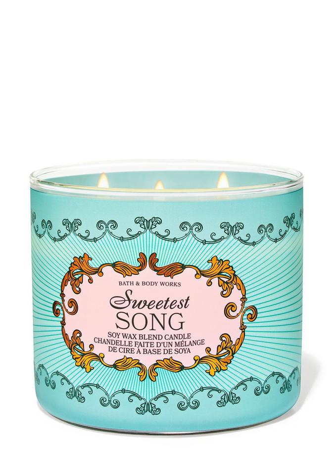 Bath & Body Works Sweetest Song 3-Wick Candle, 411 g/ 14.5 oz
