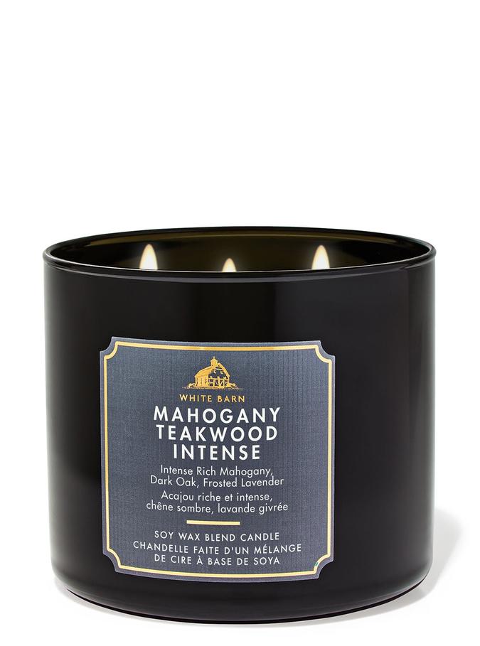 Bath & Body Works Mahogany Teakwood Intense 3-Wick Candle, 411 g/ 14.5 oz