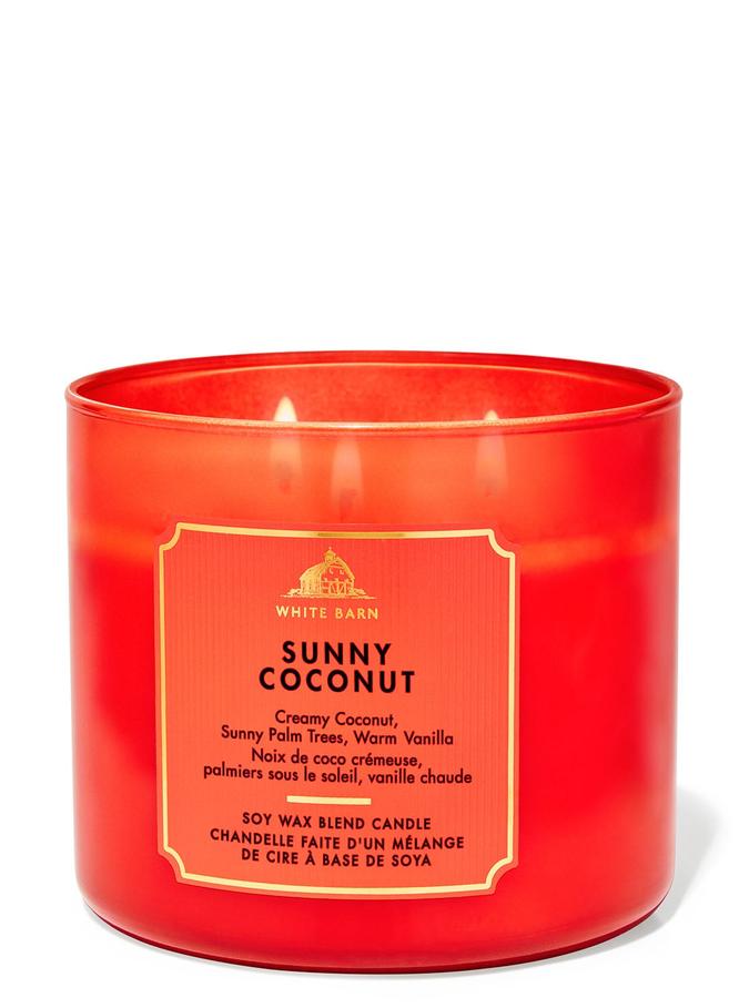 Bath & Body Works Sunny Coconut 3-Wick Candle, 411 g/ 14.5 oz