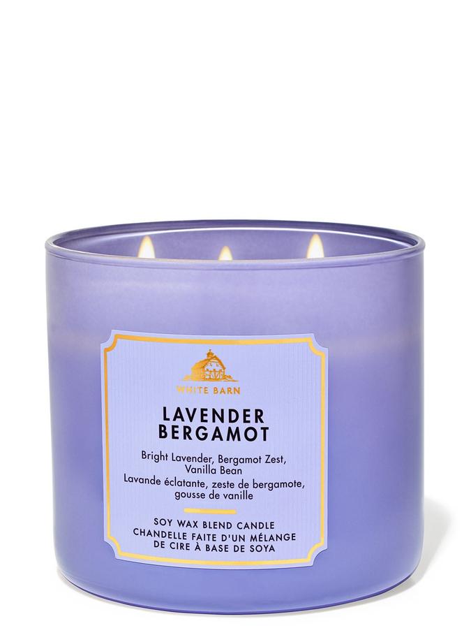 Bath & Body Works Lavender Bergamot 3-Wick Candle, 411 g/ 14.5 oz Buy at Indicrest Image 2
