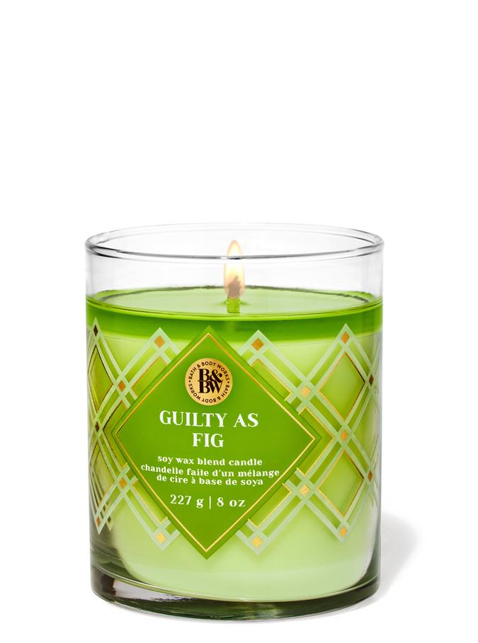 Bath & Body Works Guilty as Fig Single Wick Candle, 227g / 8 oz