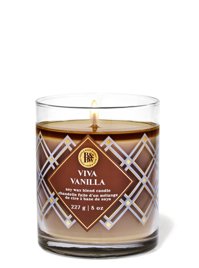 Bath & Body Works Viva Vanilla Single Wick Candle, 227 g / 8 oz