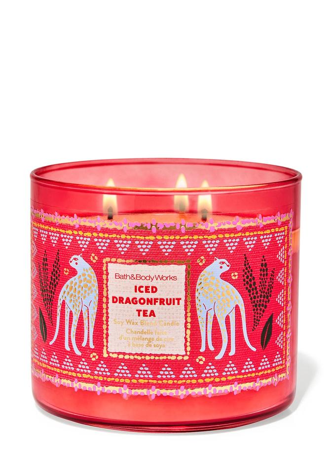 Bath & Body Works Iced Dragonfruit Tea 3-Wick Candle, 411 g/ 14.5 oz