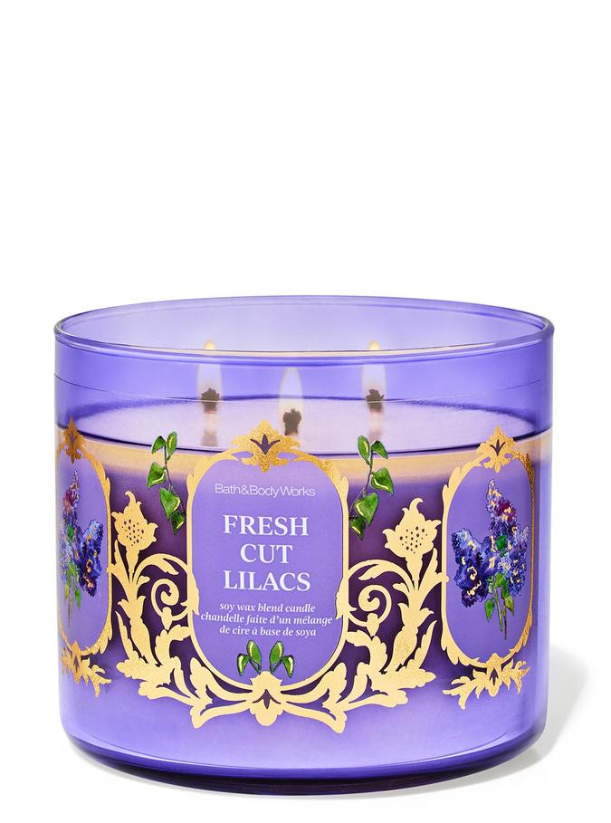 Bath & Body Works Fresh Cut Lilacs 3-Wick Candle, 411 g/ 14.5 oz