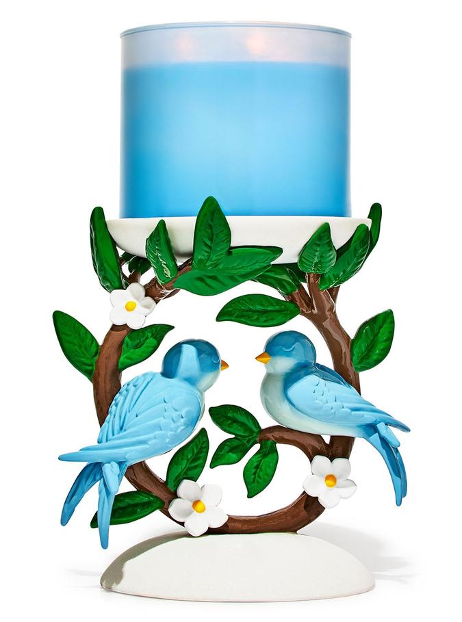Bath & Body Works Birds on a Branch Pedestal 3-Wick Candle Holder, 1 pcs