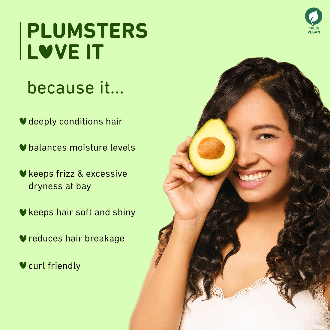 Plum Avocado Nourish-Up Hair Mask | Nourishes Hair | Retains Moisture, 80g