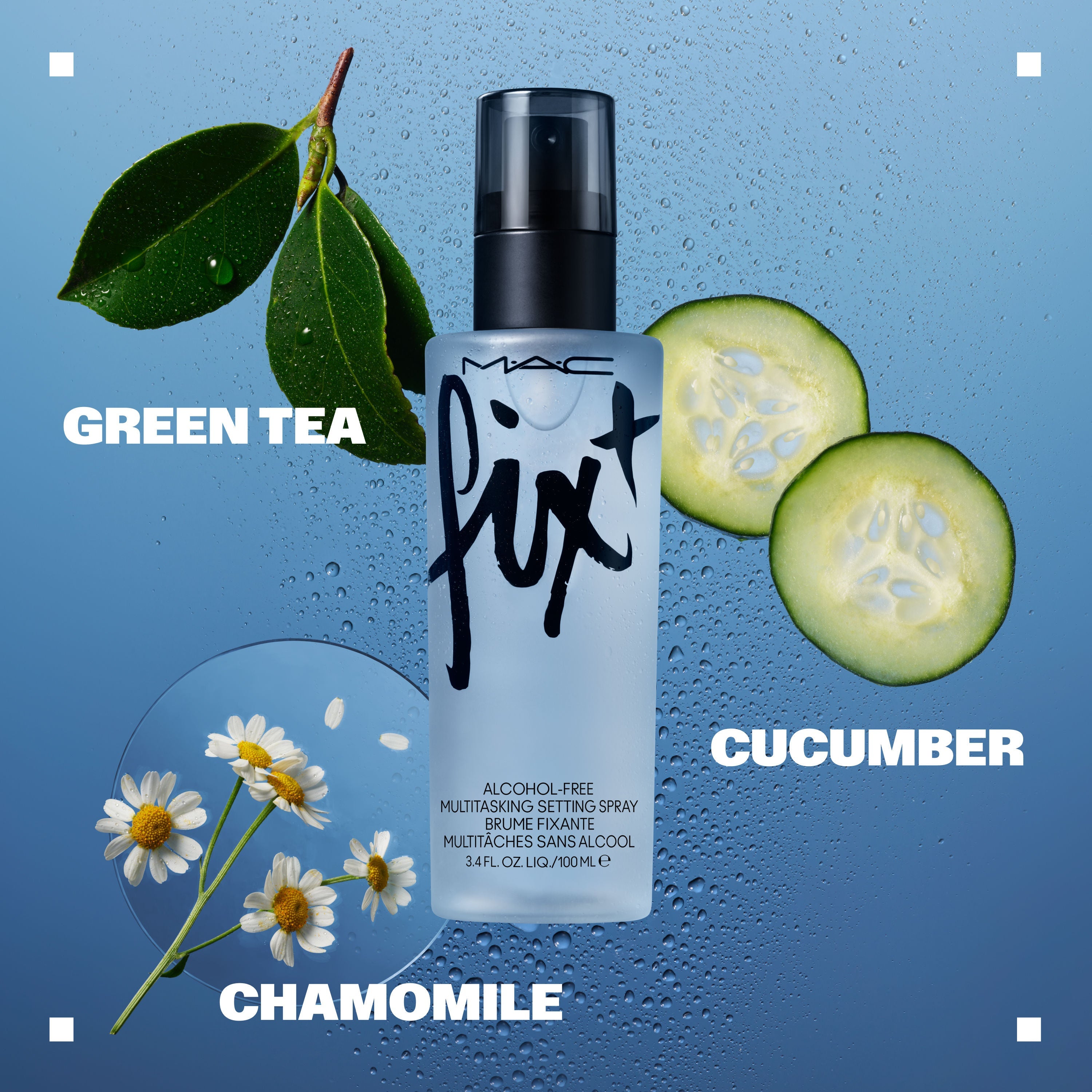 M.A.C Mini Prep + Prime Fix+, Alcohol Free Setting Spray - Original, Makeup Fixer With Green Tea, 30ml