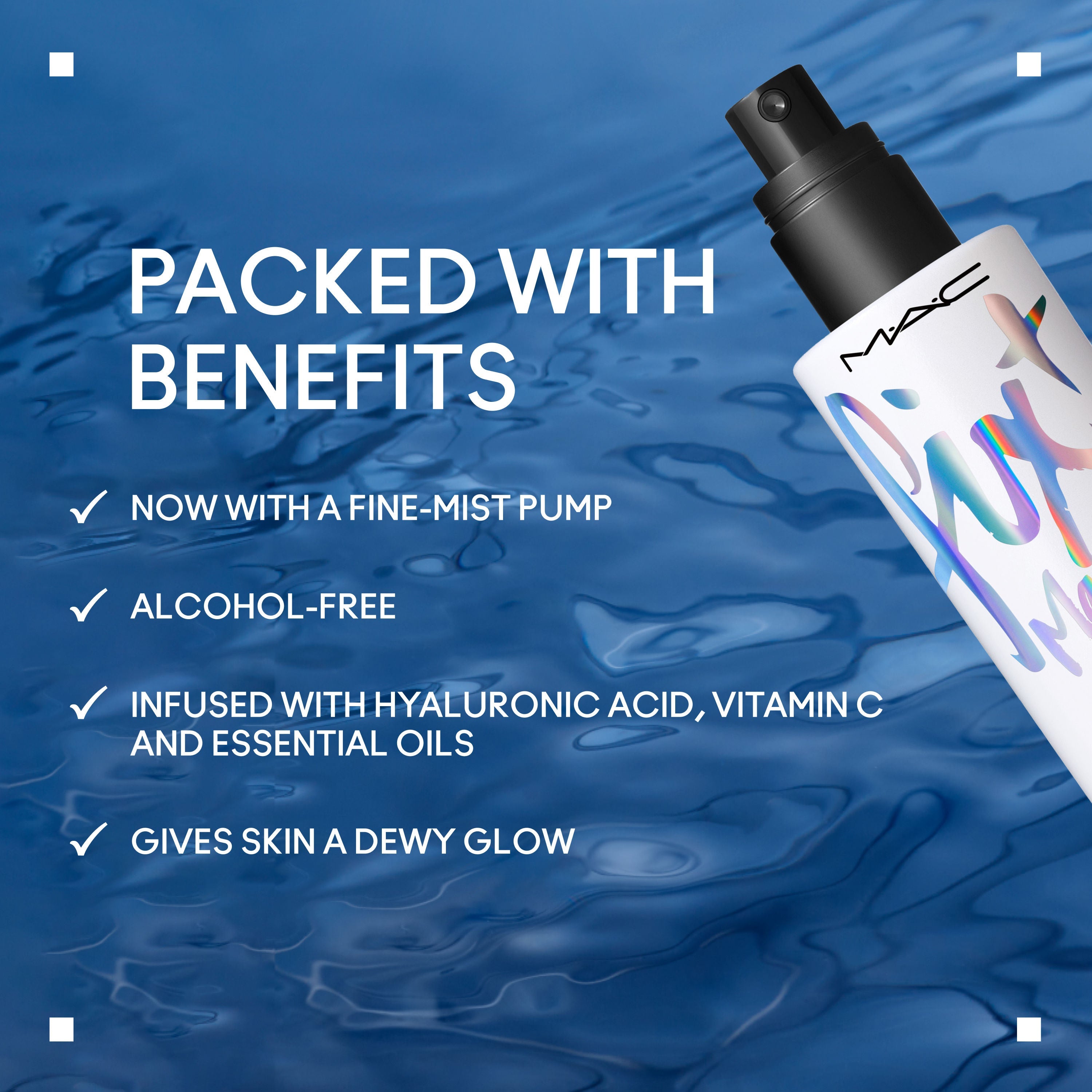 M.A.C Prep + Prime Fix+ Setting Spray - Magic Radiance, Makeup Fixer With Hyaluronic Acid, 100ml