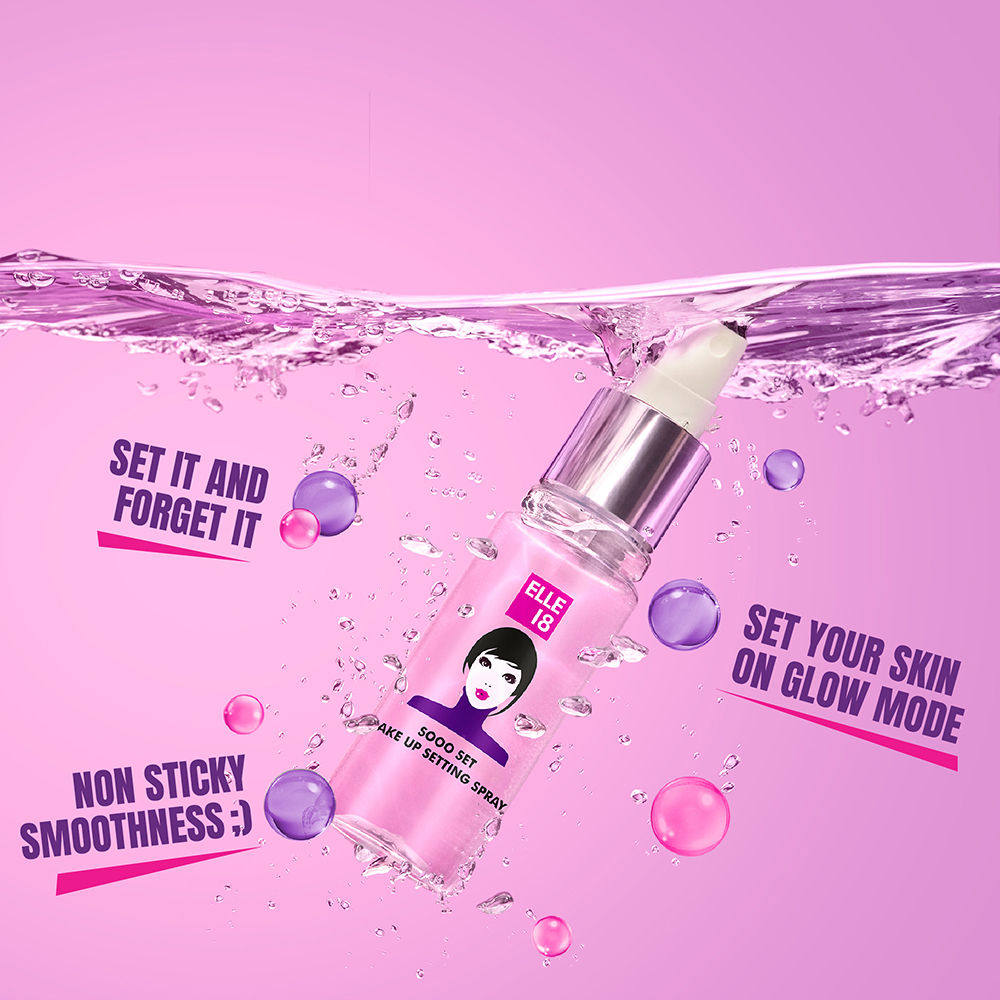Elle 18 Hydrating Sooo Set Setting Spray With Niacimide For Moisturised Skin, 60ml Buy at Indicrest Image 6