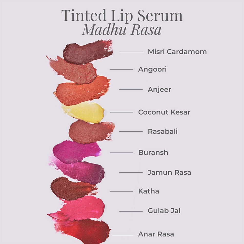Forest Essentials Tinted Lip Serum in Anar Rasa - Natural Tinted Lip Balm, 2.2g