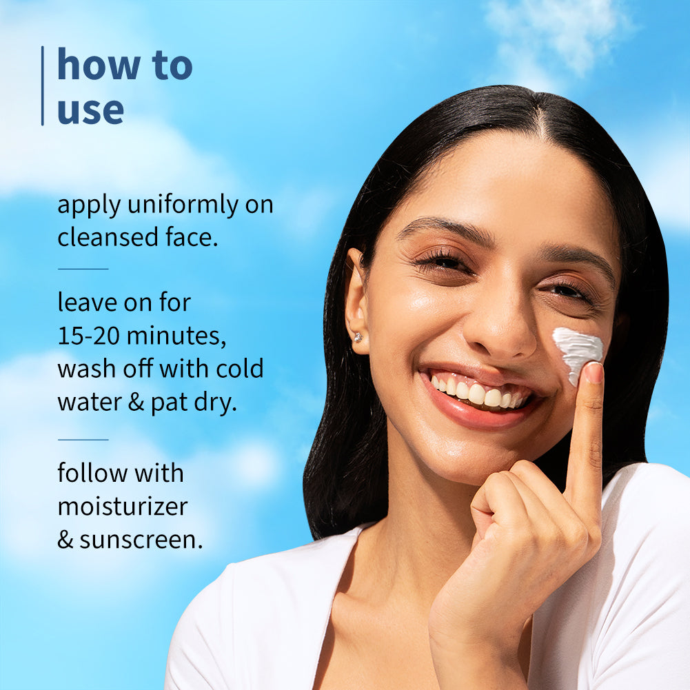 Plum Rice Water & 5% Niacinamide Cloud Whip Face Mask | Brightens | Gently Exfoliates | Hydrates & Nourishes, 50g