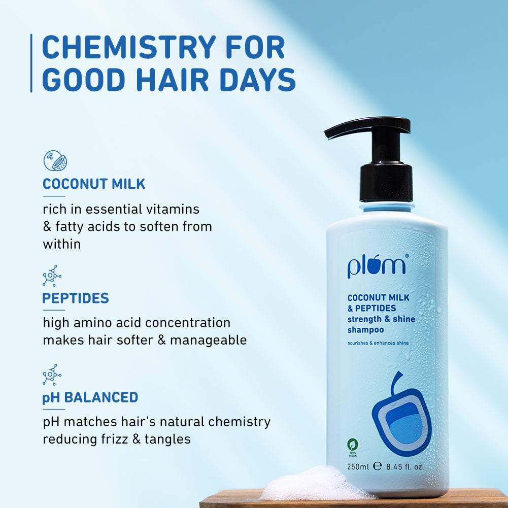 Plum Coconut Milk & Peptides Shampoo | Softens Strands | Nourishes Hair, 250ml Buy at Indicrest Image 15