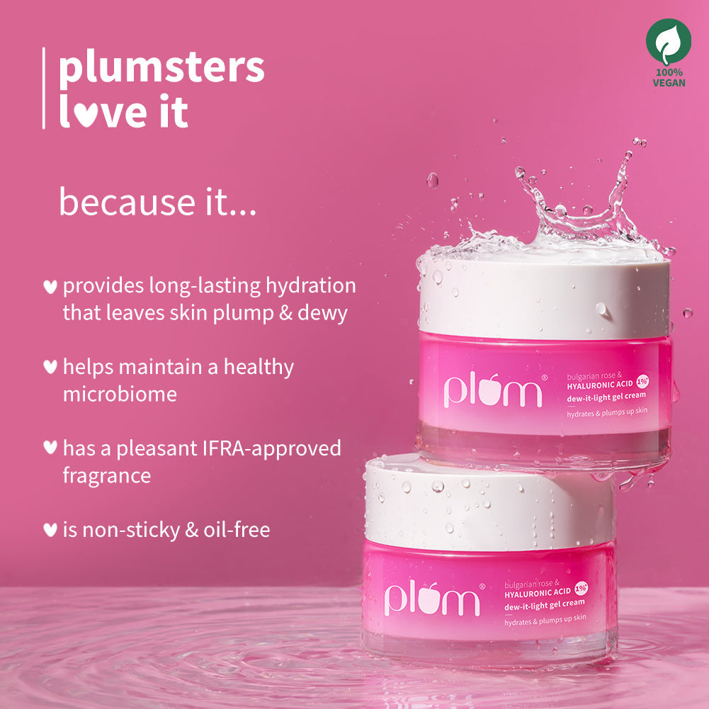 Plum Bulgarian Rose and 1% Hyaluronic Acid Cream | 120-Hr Hydration | Lightweight & Quick-Absorbing, 50g Buy at Indicrest Image 6