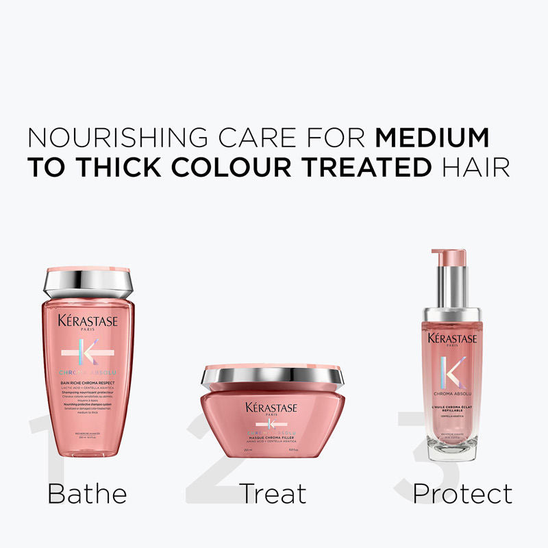 Kerastase Chroma Absolu Bain Riche Shampoo For Color Treated Thick Hair, Sulphate-Free, 250ml