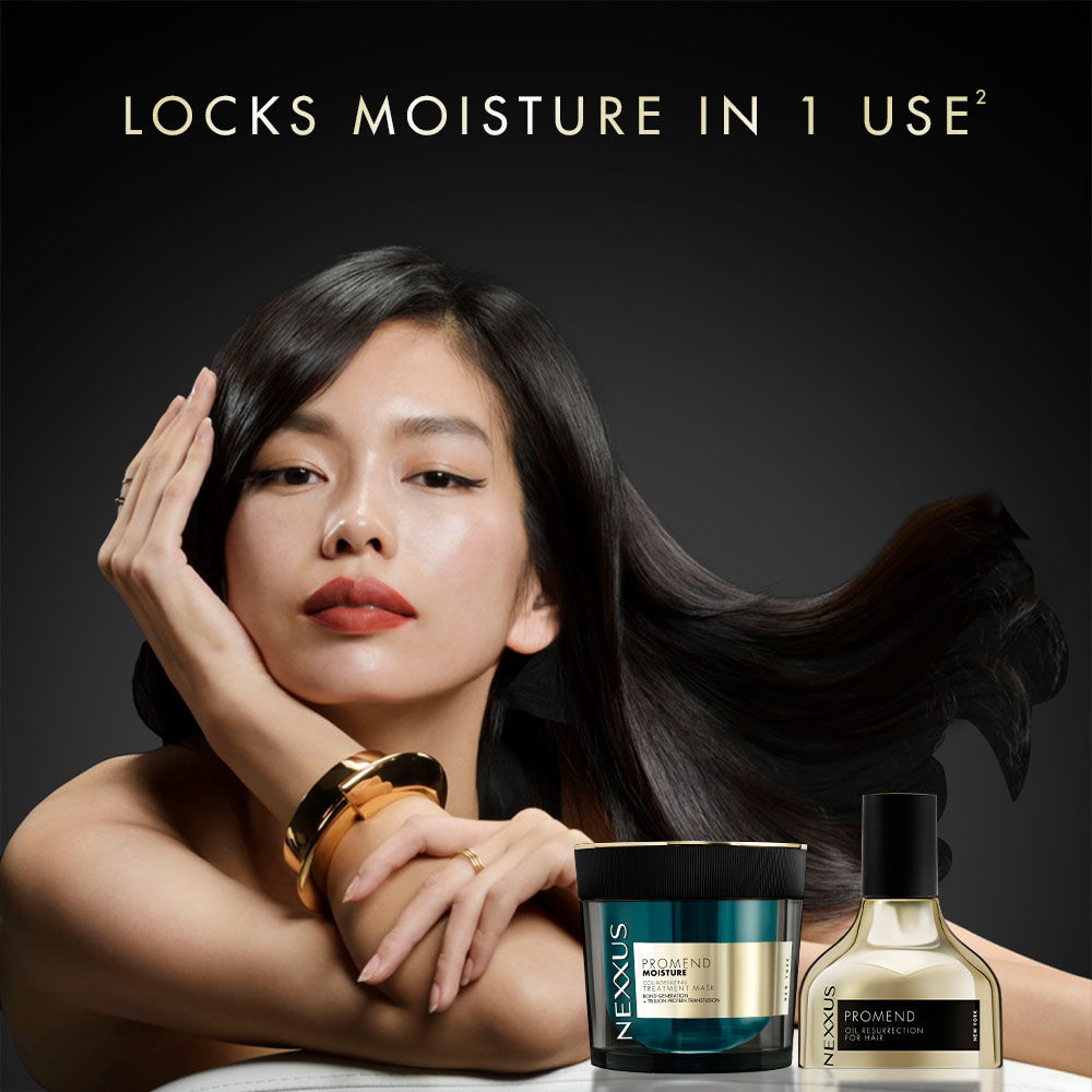 Nexxus Moisture Collagenizing Bond Treatment Mask + Oil Resurrection Hair Serum Combo, 2pcs