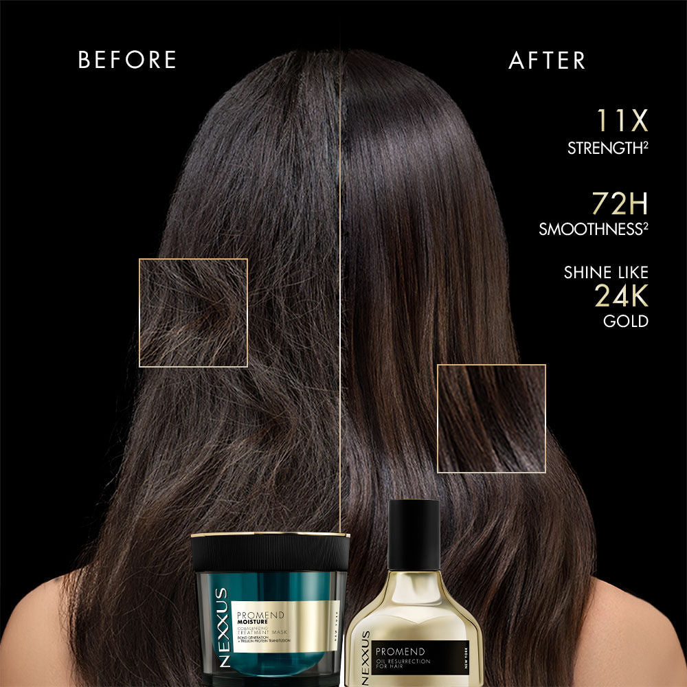 Nexxus Moisture Collagenizing Bond Treatment Mask + Oil Resurrection Hair Serum Combo, 2pcs