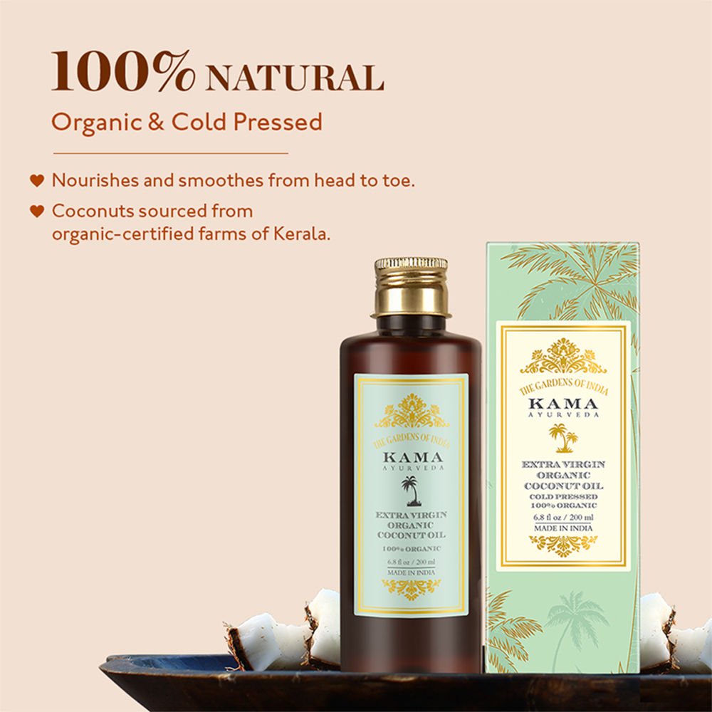 Kama Ayurveda Extra Virgin Organic Coconut Hair Oil, 200ml