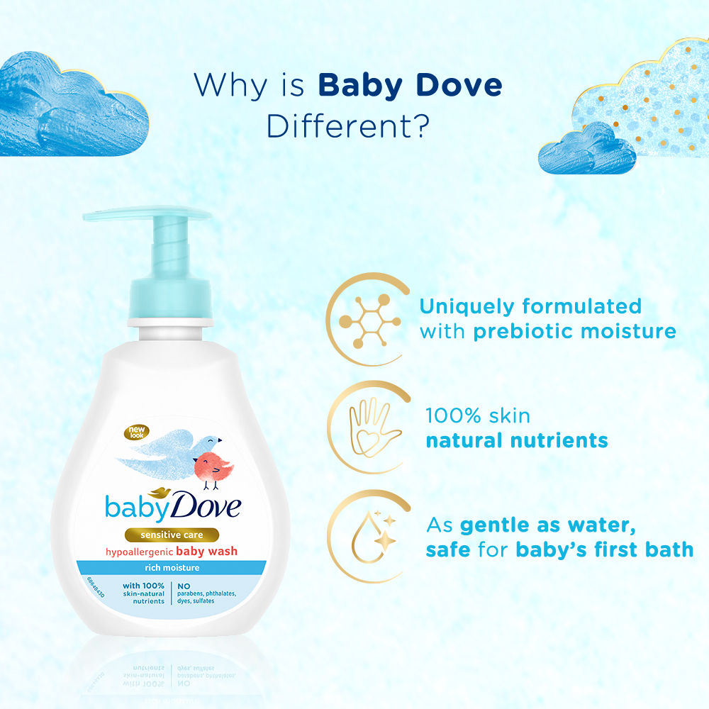 Baby Dove Rich Moisture Hypoallergenic Body Wash, 200ml Buy at Indicrest Image 4