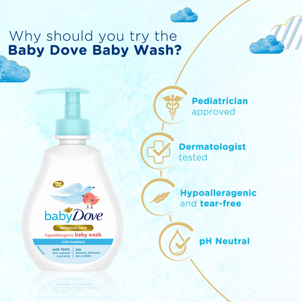 Baby Dove Rich Moisture Hypoallergenic Body Wash, 200ml Buy at Indicrest Image 5
