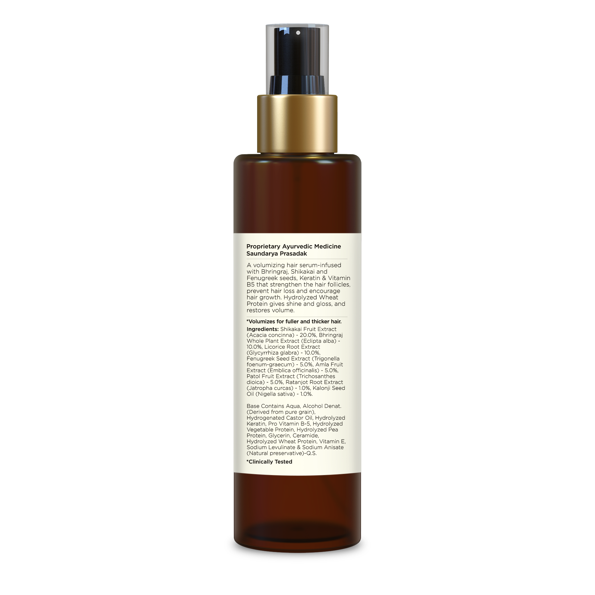 Forest Essentials Hair Thickening Spray Bhringraj & Shikakai - Promotes Regrowth, Controls Hair Fall, 130ml