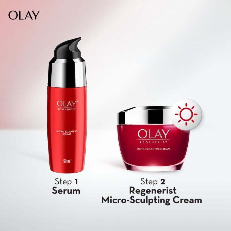 Olay Regenerist Micro Sculpting Serum, Plump & Bouncy Skin, With Hyaluronic Acid & Niacimide, 50ml Buy at Indicrest Image 7