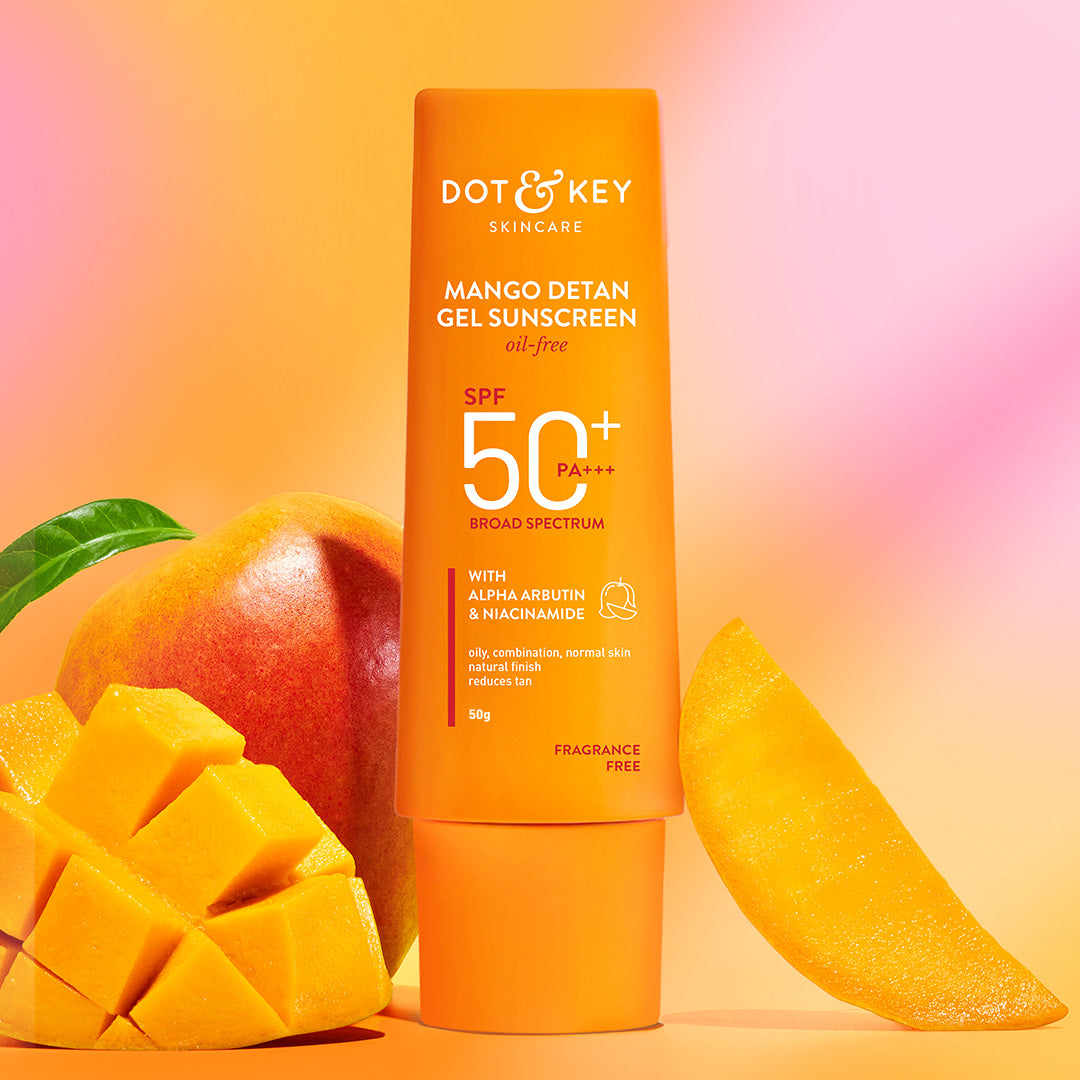 Dot & Key Mango + Detan Gel Sunscreen (Oil Free) SPF 50+ PA+++, 50g