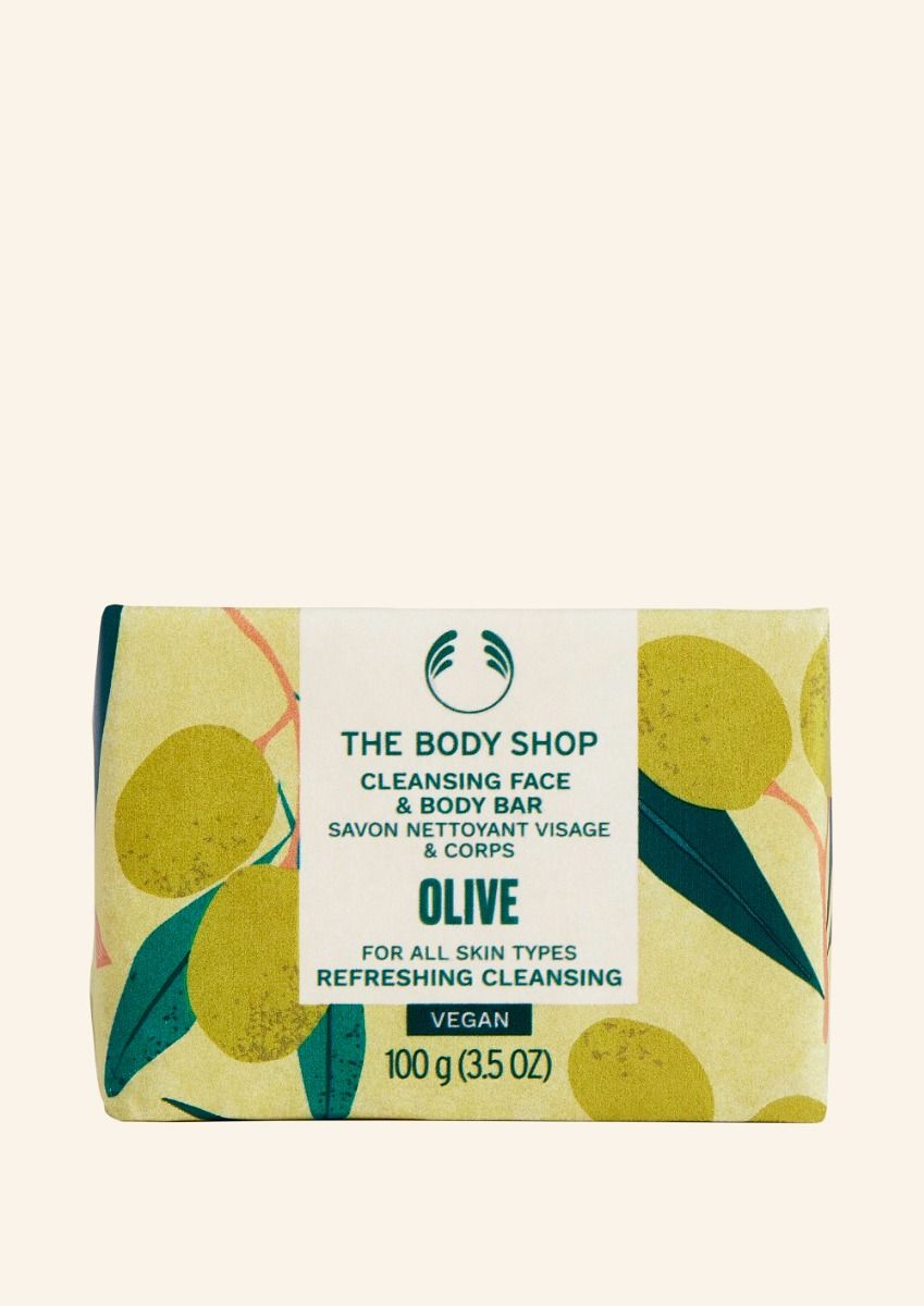 The Body Shop Olive Cleansing Face & Body Bar, 100g
