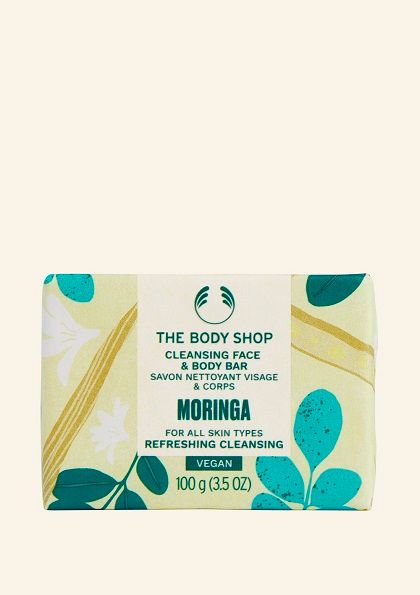The Body Shop Moringa Cleansing Face & Body Bar, 100g x 4