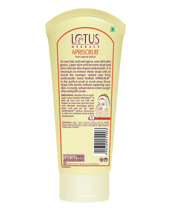Lotus Herbals Apriscrub Fresh Apricot Scrub, 100g