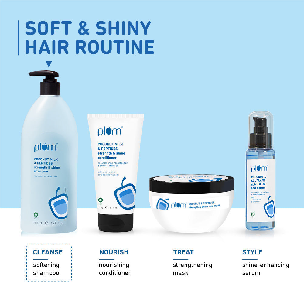 Plum Coconut Milk & Peptides Shampoo | Softens Strands | Nourishes Hair, 250ml