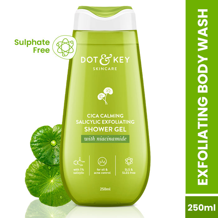 Dot & Key Cica + 1% Salicylic Acid Exfoliating Shower Gel, 250ml