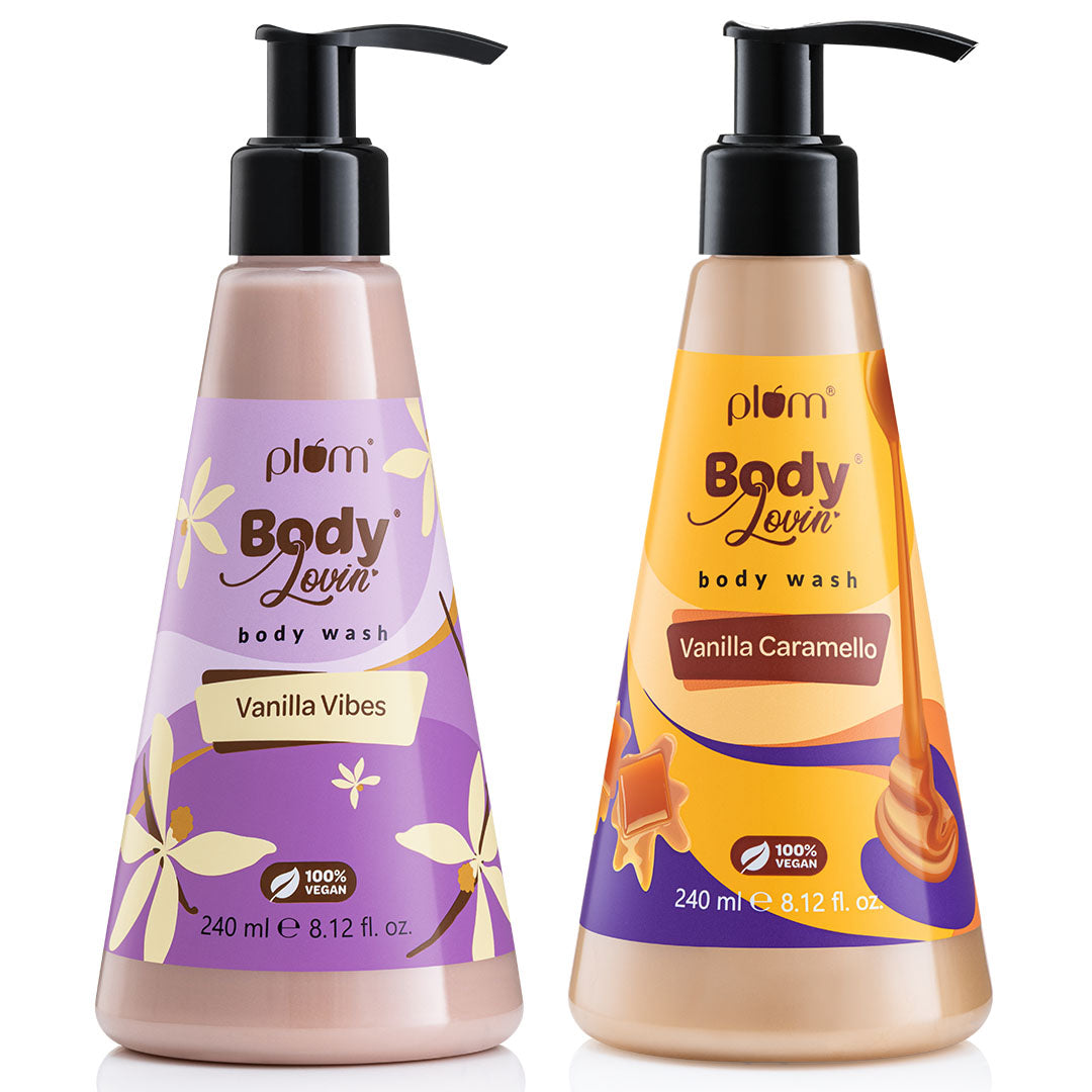 Plum Delish Body Wash Duo by Plum BodyLovin' | Gently Cleanses Without Drying | Creamy Formula | Moisturises Dry Skin | Yum Fragrance
