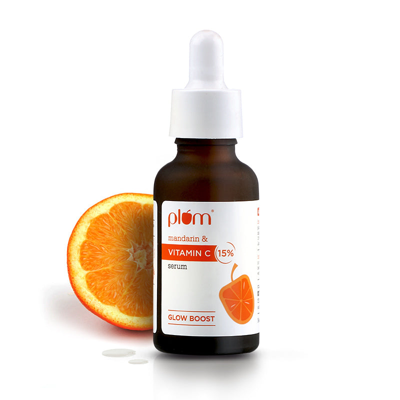 Plum 15% Vitamin C Serum with Mandarin for glowing skin | Boosts Glow & Fades Dark Spots In 2 Weeks | Dermat-Tested, 30ml