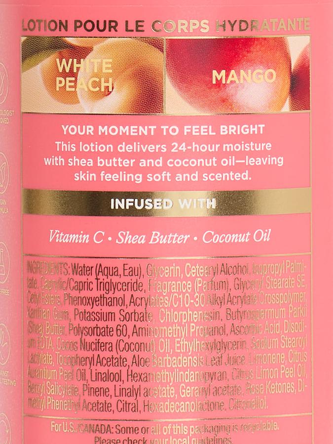 Victoria's Secret White Peach Mango Natural Beauty Body Lotion, 296 ml/10 fl oz