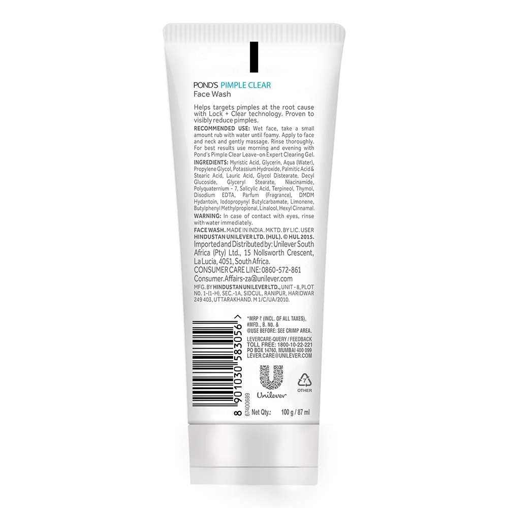 Pond’s Pimple Clear Facewash with Active Thymo-T Essence Formula Helps Reduce Pimples In 3 Days, 100g Buy at Indicrest Image 3
