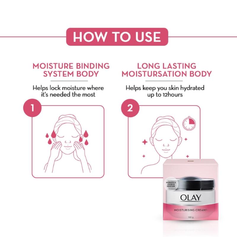 Olay Moisturising Cream, Light Weight & Non Greasy, Hydrates & Locks in Moisture, 100g Buy at Indicrest Image 6