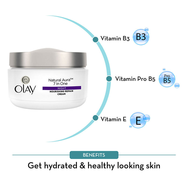 Olay tural Aura Day Cream With SPF 15, Glowing Radiance Cream With Niacimide, Vitamin Pro B5, E, 50g Buy at Indicrest Image 4