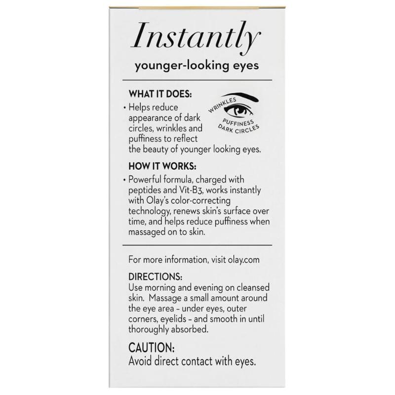 Olay Ultimate Eye Cream Reduces Dark Circles, Wrinkles & Puffiness With Niacimide & Pentapeptides, 15ml Buy at Indicrest Image 4